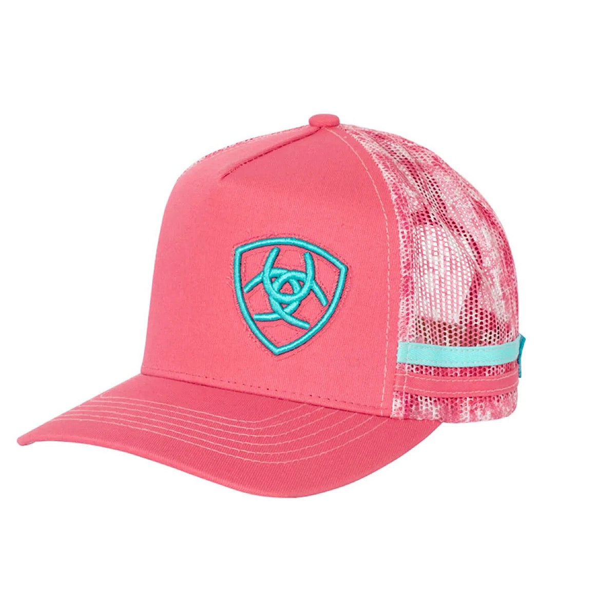Ariat Digi Camo Trucker Cap Pink Lemonade - Ariat Womens Caps