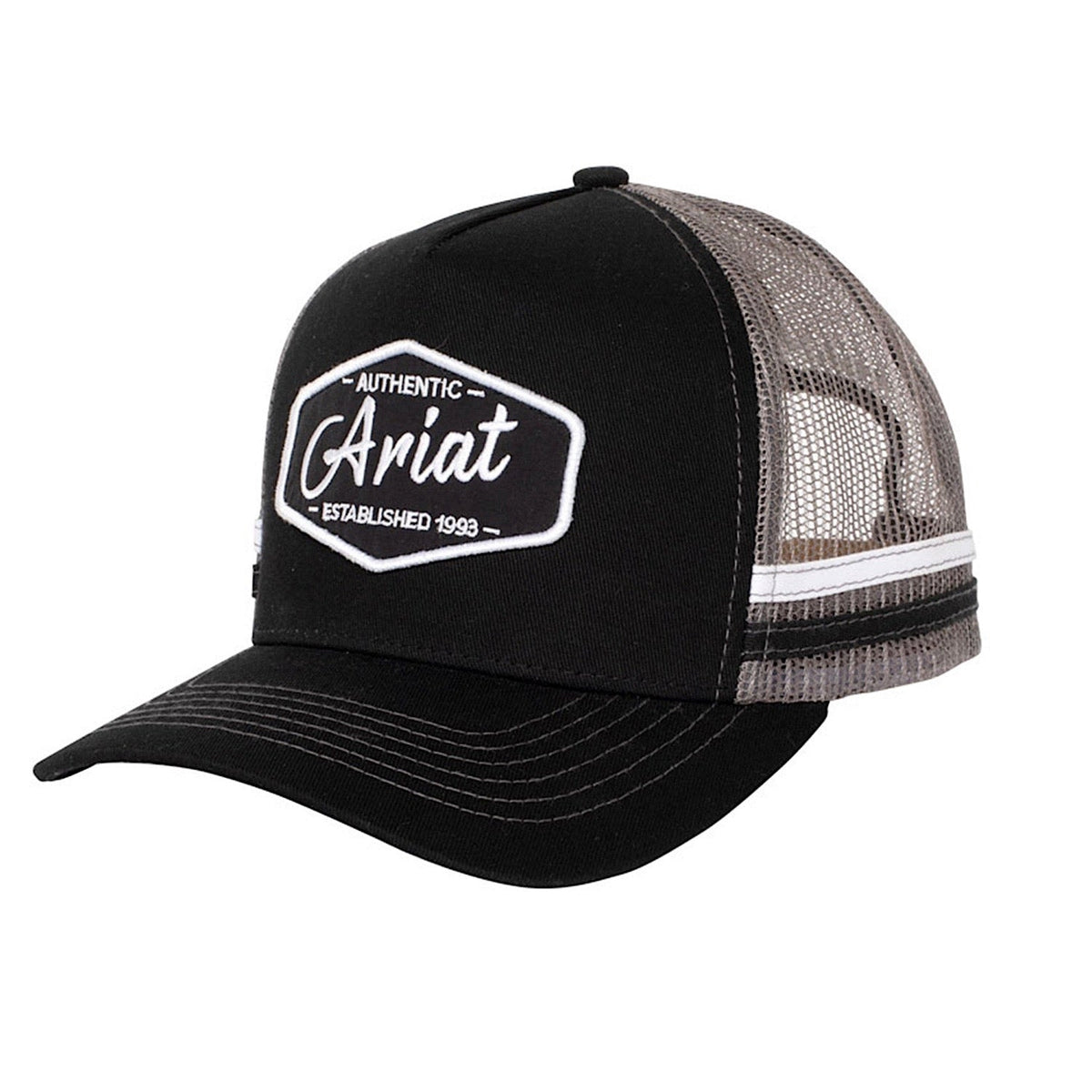 Ariat EST Patch Trucker Cap Black/Grey - Ariat Mens Caps