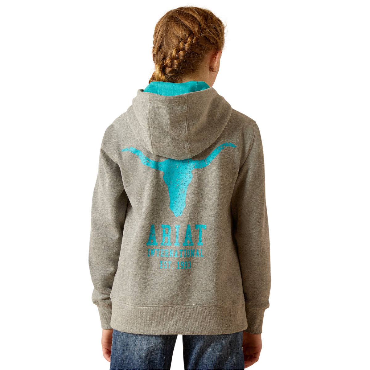 Ariat Girl’s Equipment Hoodie - Heather Grey