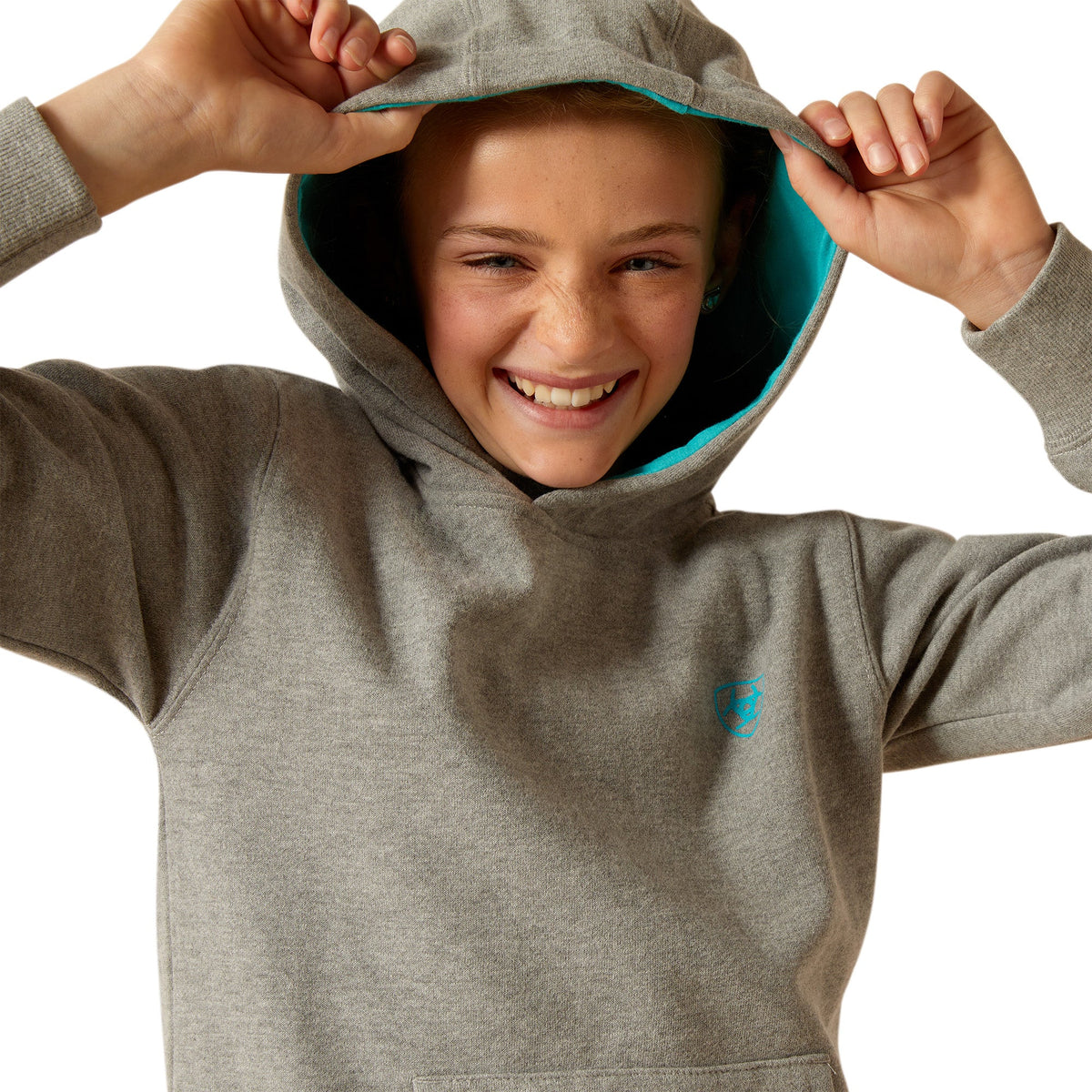 Ariat Girl’s Equipment Hoodie - Heather Grey