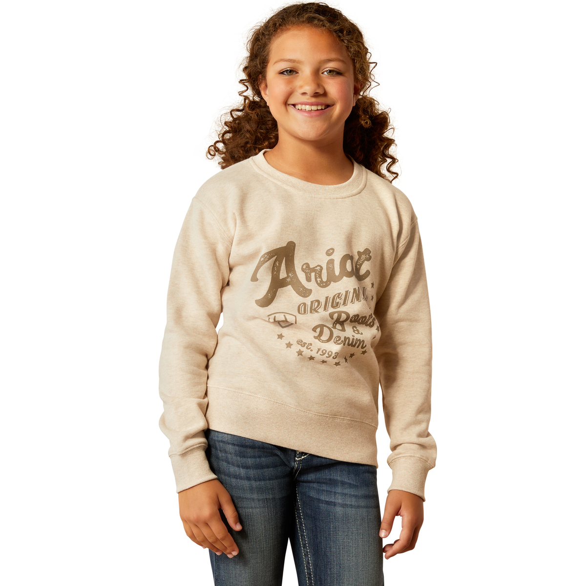 Ariat Girl’s Original Sweatshirt - Oatmeal Heather