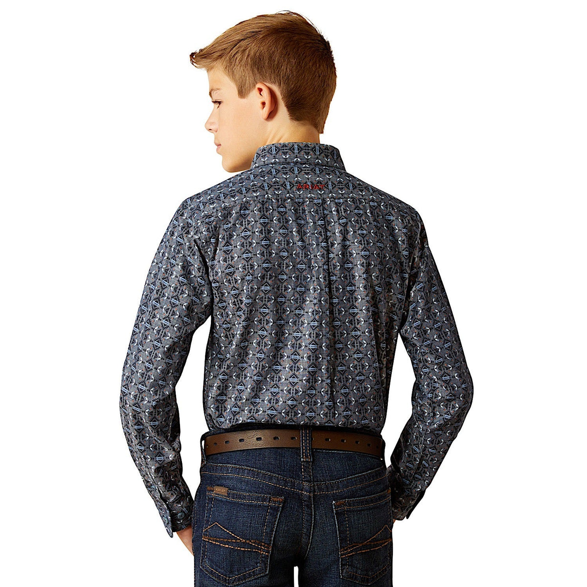 Ariat Kids Rochard Shirt - Chambray Blue