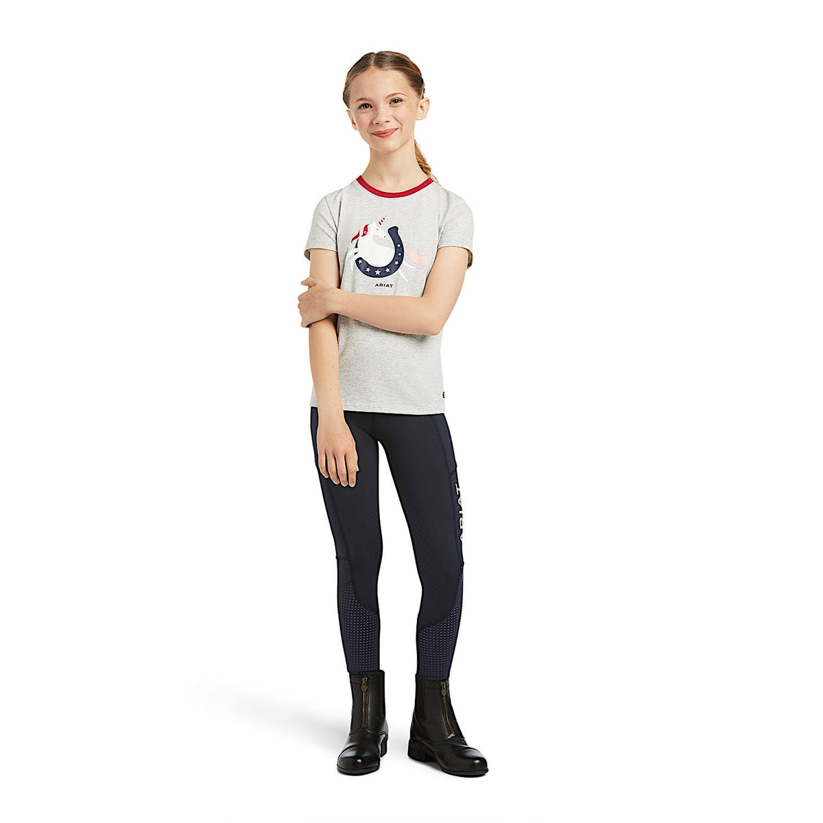 Ariat Kid’s Unicorn Moon T-Shirt - Heather Grey