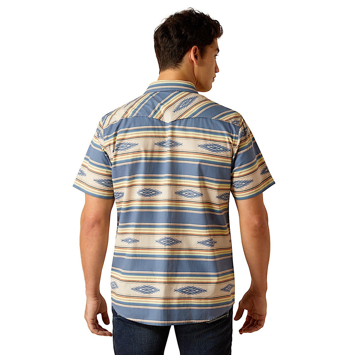 Ariat Men’s Hebastian Retro Snap Short Sleeve Shirt - Sandshell