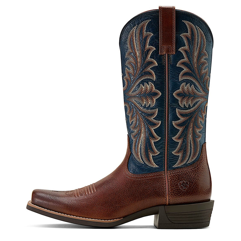 Ariat Men’s Hustler Western Boot - Beasty Brown/Pacific Blue