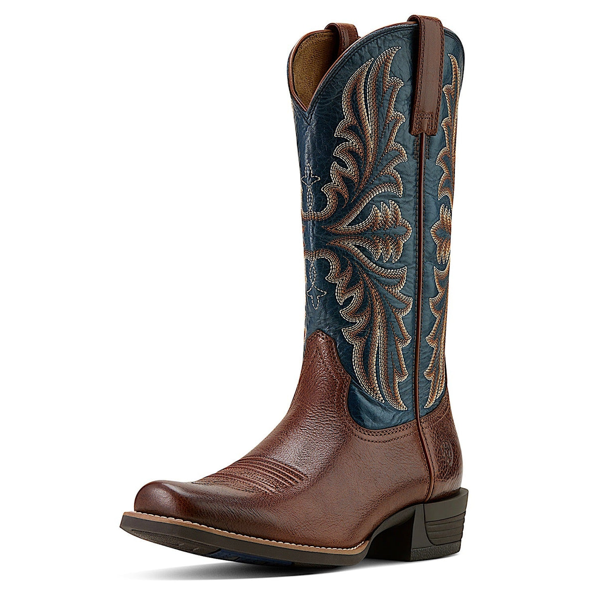 Ariat Men’s Hustler Western Boot - Beasty Brown/Pacific Blue