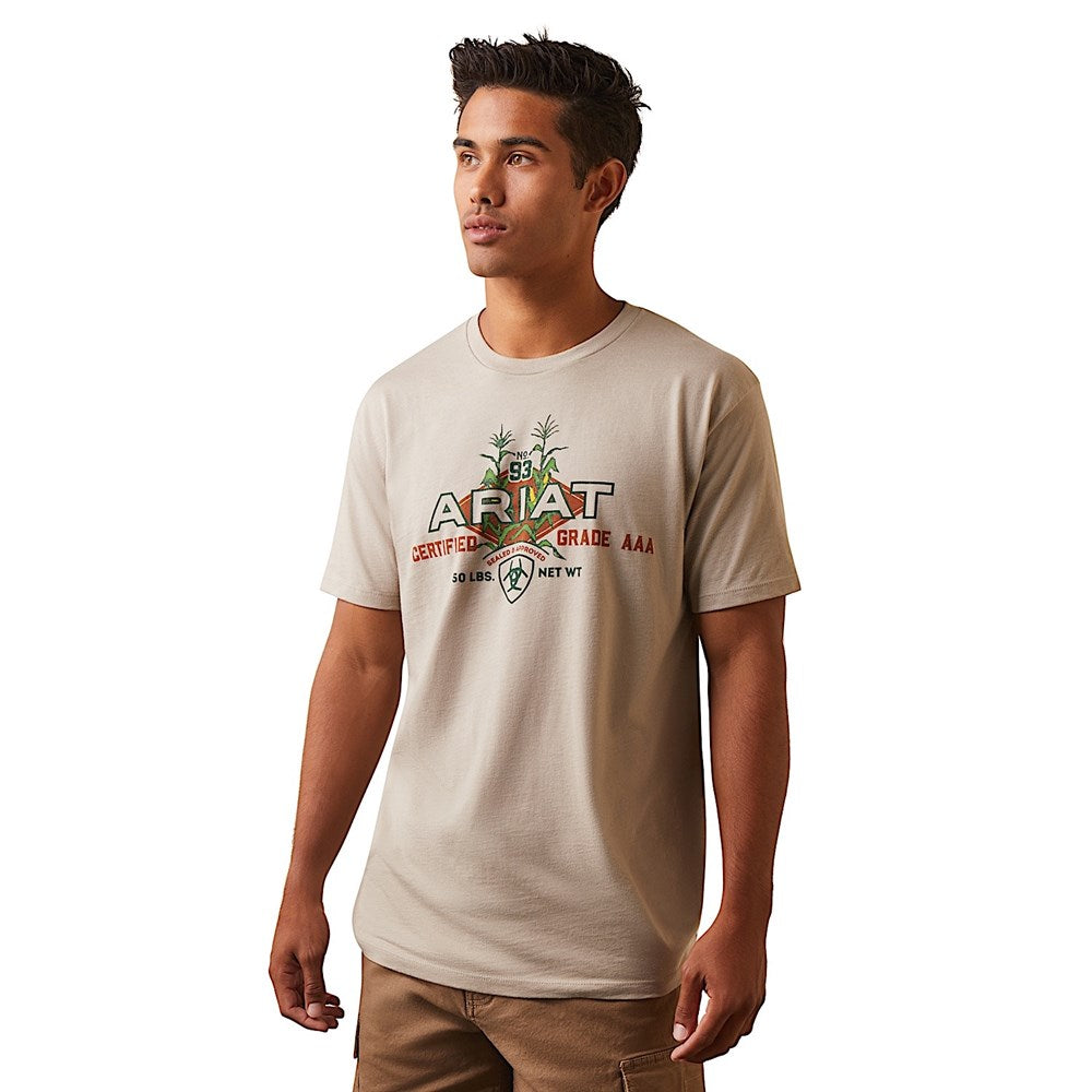 Buy Ariat Mens Hybrid Seed T-Shirt Khaki Heather – The Stable Door