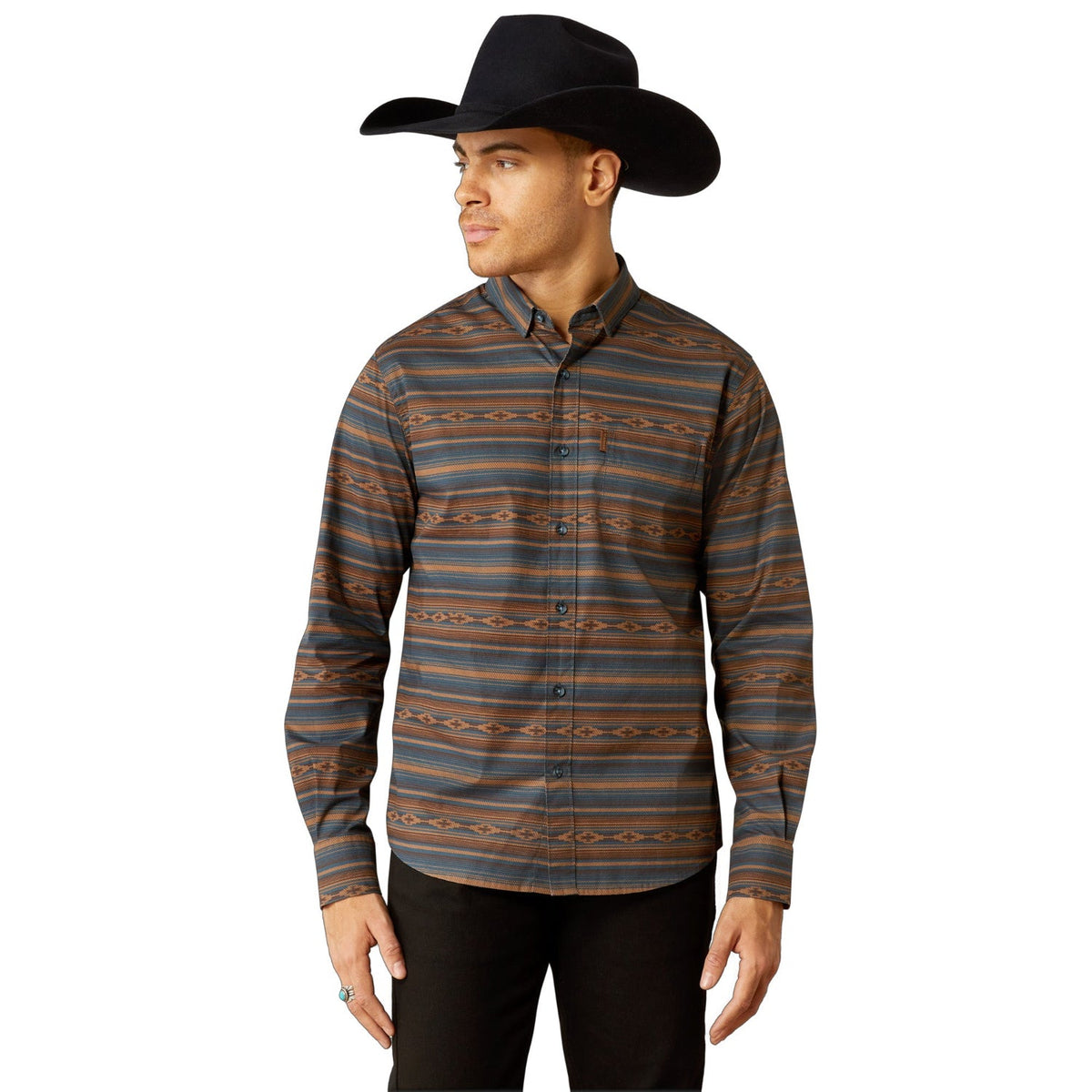 Ariat Men’s Mayor Modern Fit Shirt - Turquoise