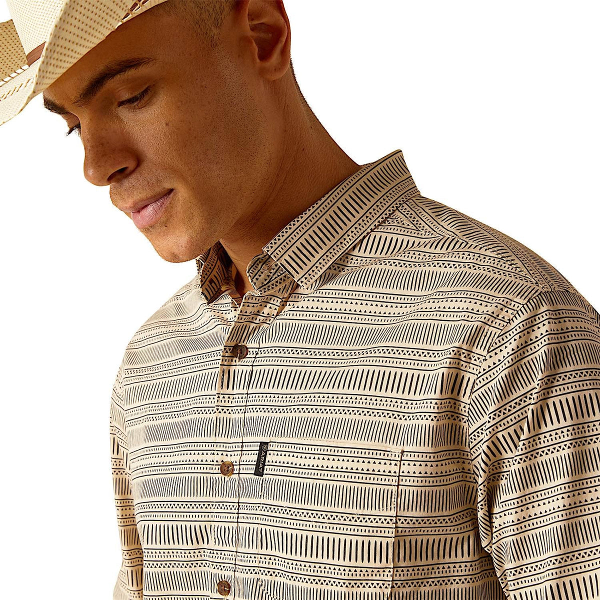 Ariat Men’s Modern Fit Marvin Shirt - Sandshell