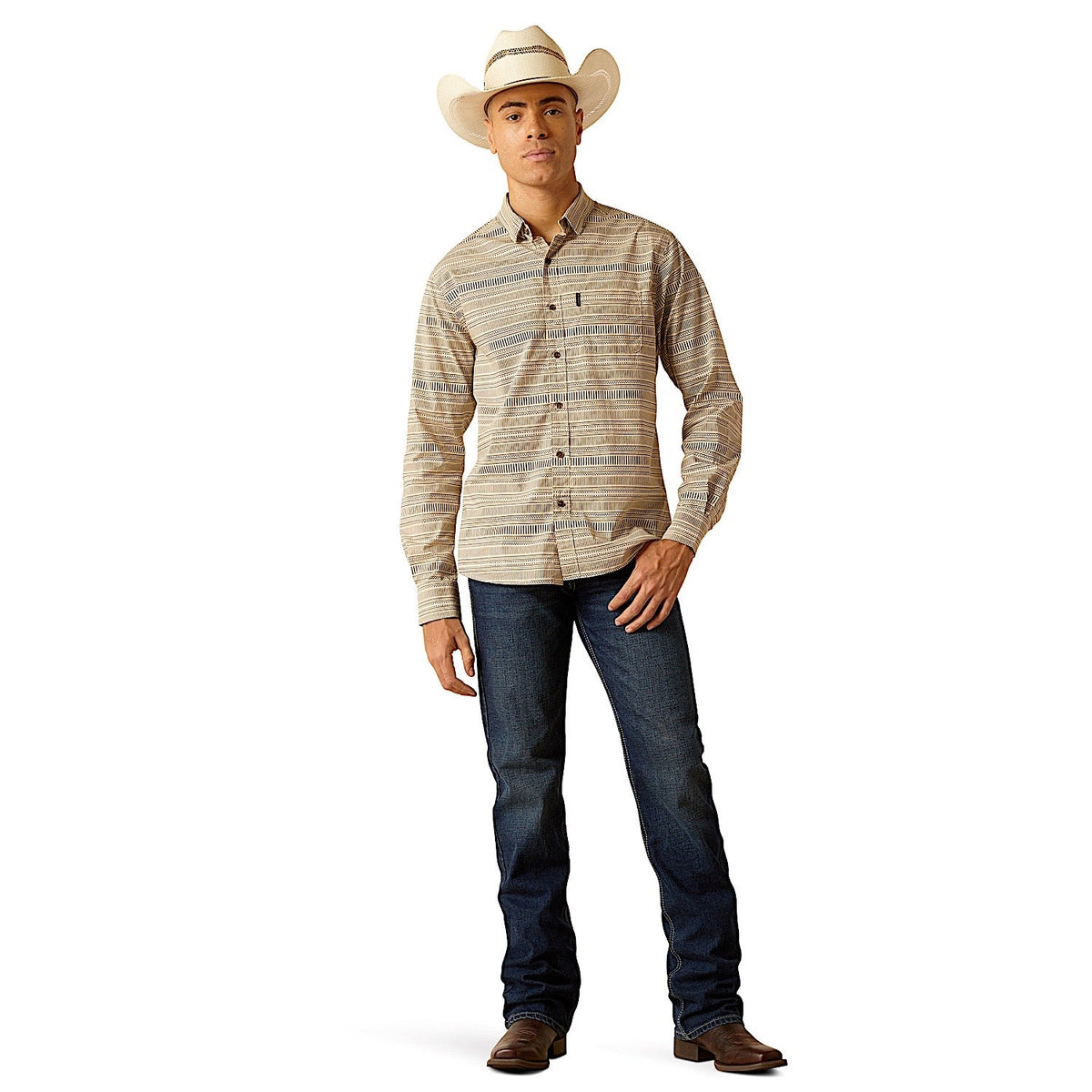 Ariat Men’s Modern Fit Marvin Shirt - Sandshell