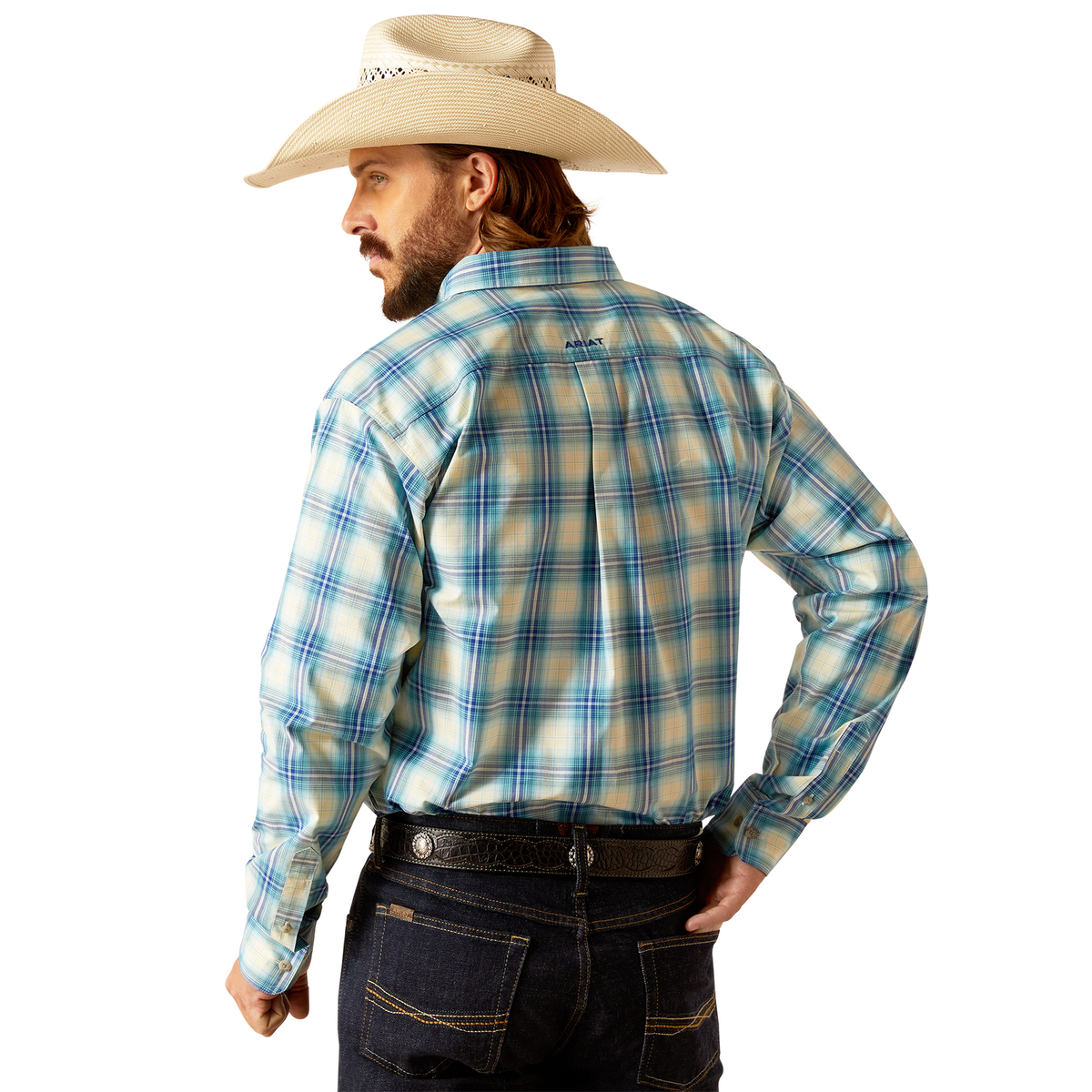 Ariat Men’s Pro Princeston Long Sleeve Shirt - Aqua