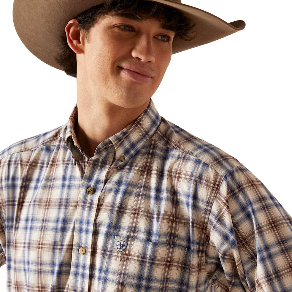 ARIAT Men’s Pro Series Baylor Classic Fit L/S Shirt White