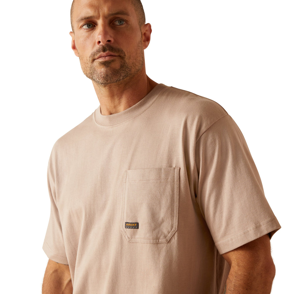 Ariat Men’s Rebar Cotton Strong Stacking Dimes T-Shirt - Bark