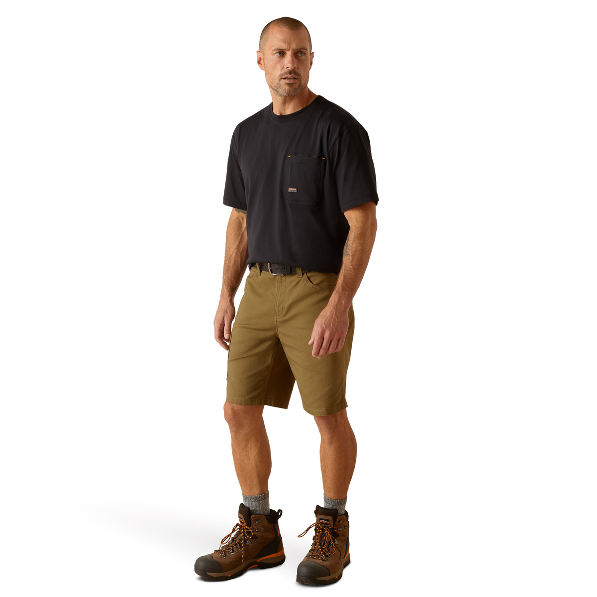 Ariat Men’s Rebar DuraStretch Made Tough Shorts - Dark Olive