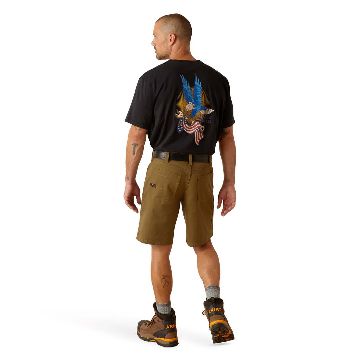 Ariat Men’s Rebar DuraStretch Made Tough Shorts - Dark Olive