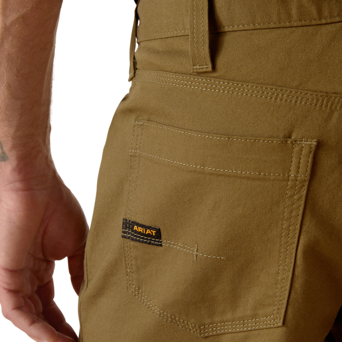 Ariat Men’s Rebar DuraStretch Made Tough Shorts - Dark Olive