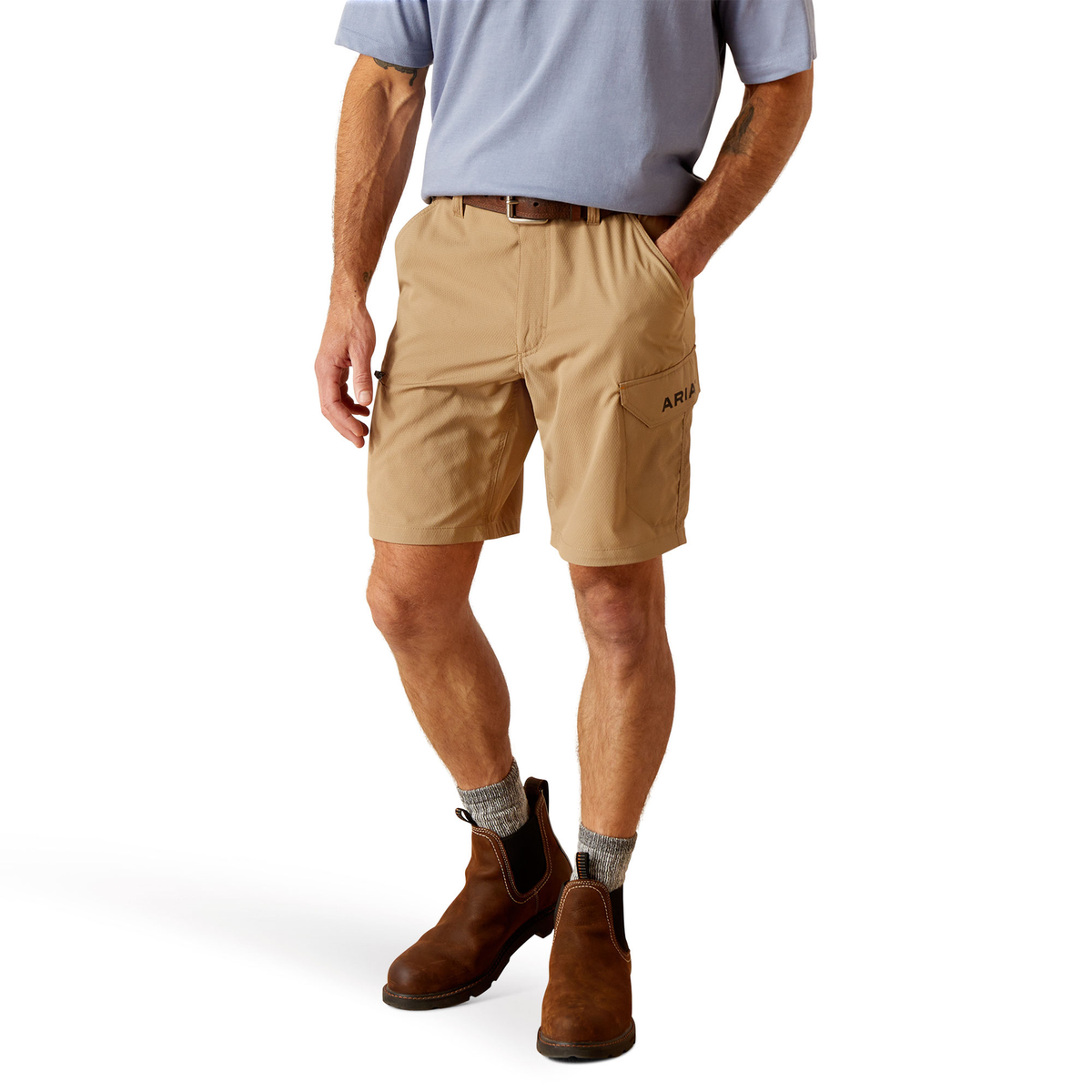 Ariat Men’s Rebar DuraStretch Workflow Ultralight Shorts - Field Khaki