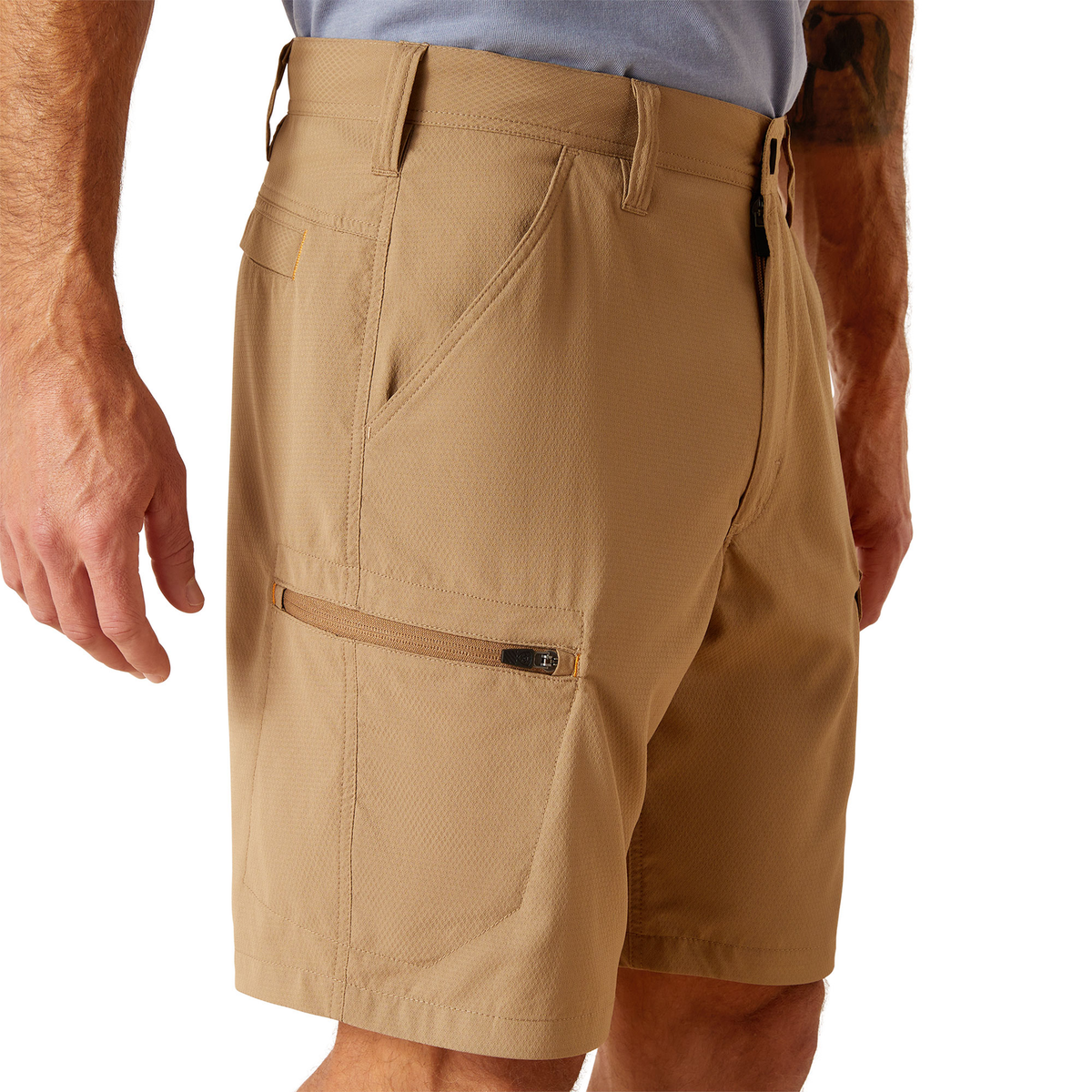 Ariat Men’s Rebar DuraStretch Workflow Ultralight Shorts - Field Khaki