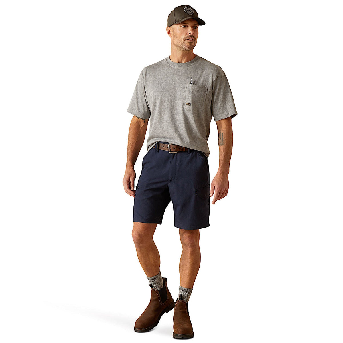 Ariat Men’s Rebar DuraStretch Workflow Ultralight Shorts - Navy