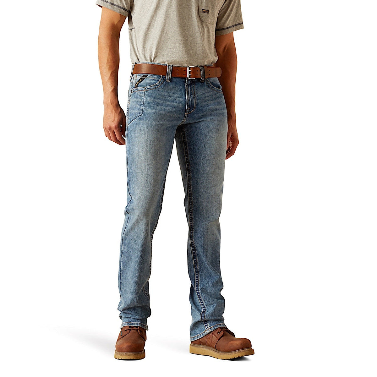 Ariat Men’s Rebar M7 Slim Straight Leg Rail Jean - Breaker