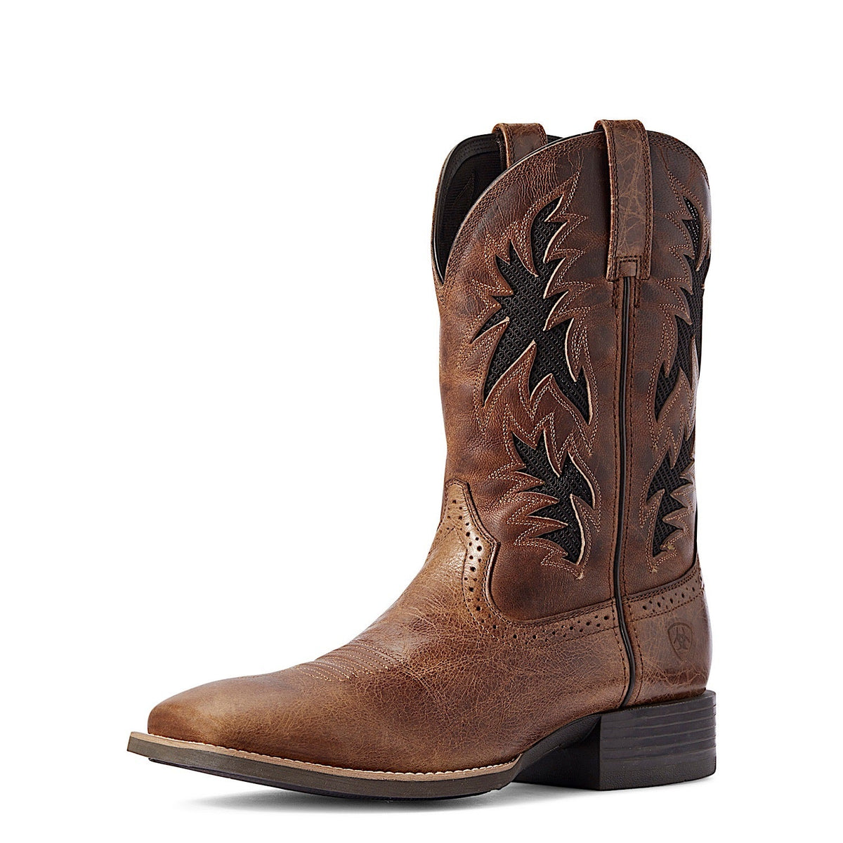 Ariat Men’s Sport Cool VentTEK Western Boot Dark Tan/Two Tone Tan