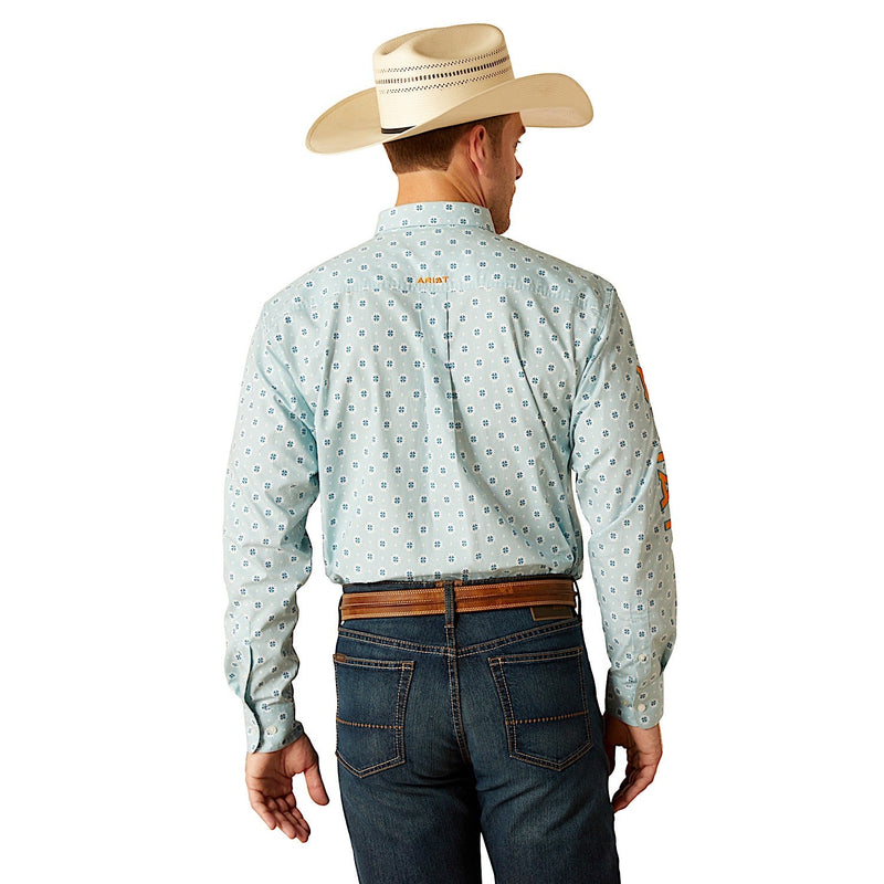 Ariat Men’s Team Colton Classic Fit Shirt - Aqua