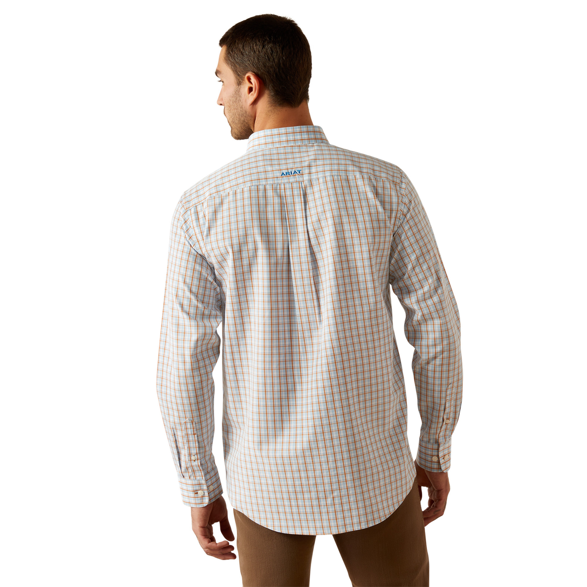 Ariat Men’s Wrinkle Free Brendan Fitted Shirt - Light Brown