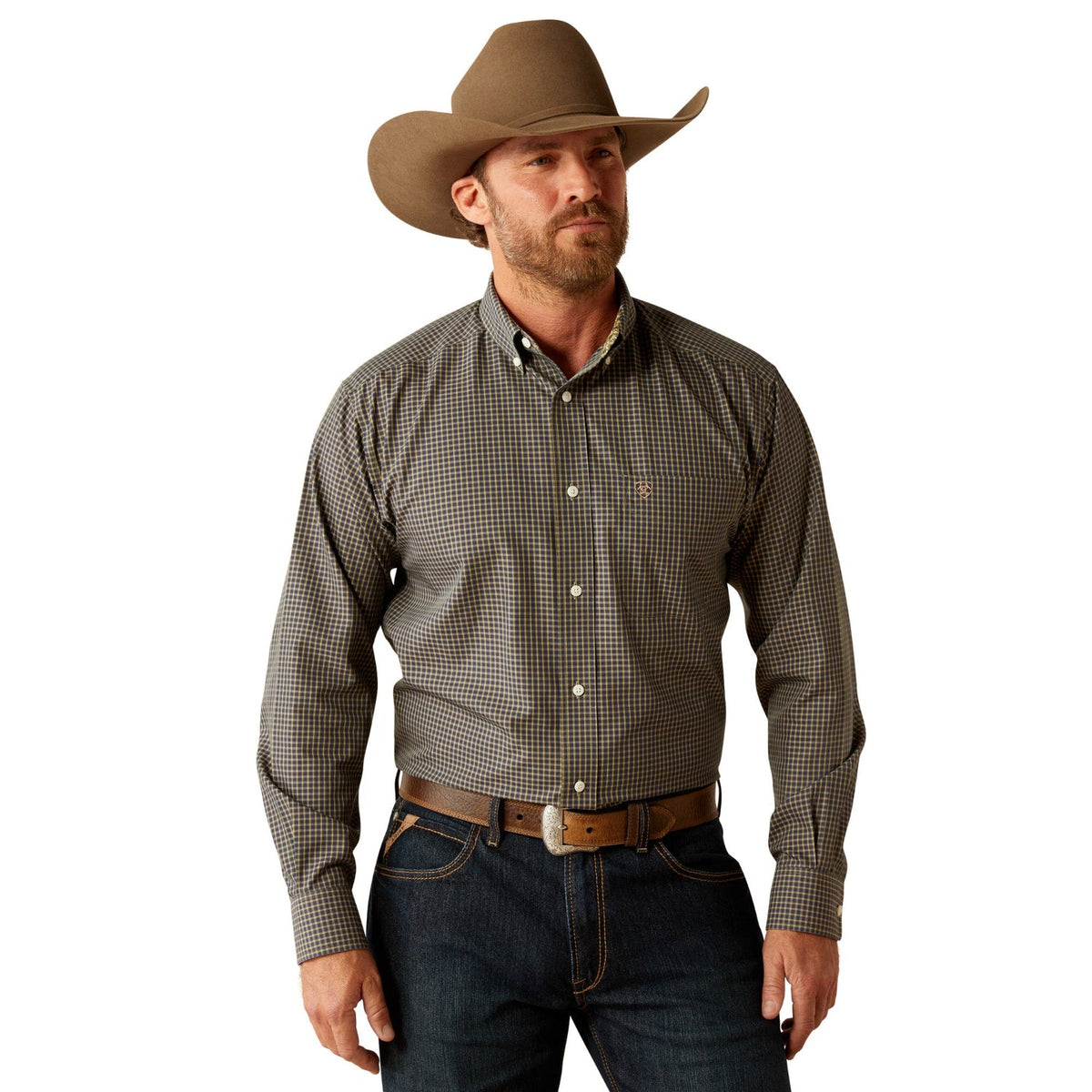 Ariat Men’s Wrinkle Free Ferris Classic Fit Shirt - Navy