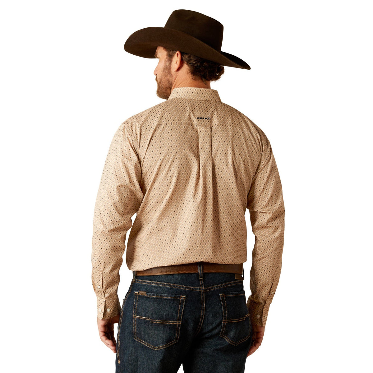 Ariat Men’s Wrinkle Free Frazier Classic Fit Shirt - Tan