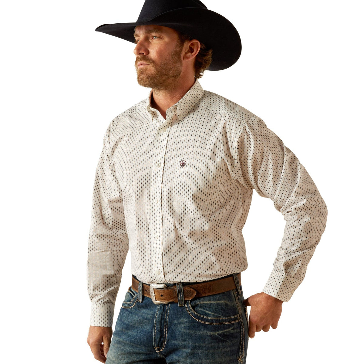 Ariat Men’s Wrinkle Free Izzy Classic Fit Shirt - White