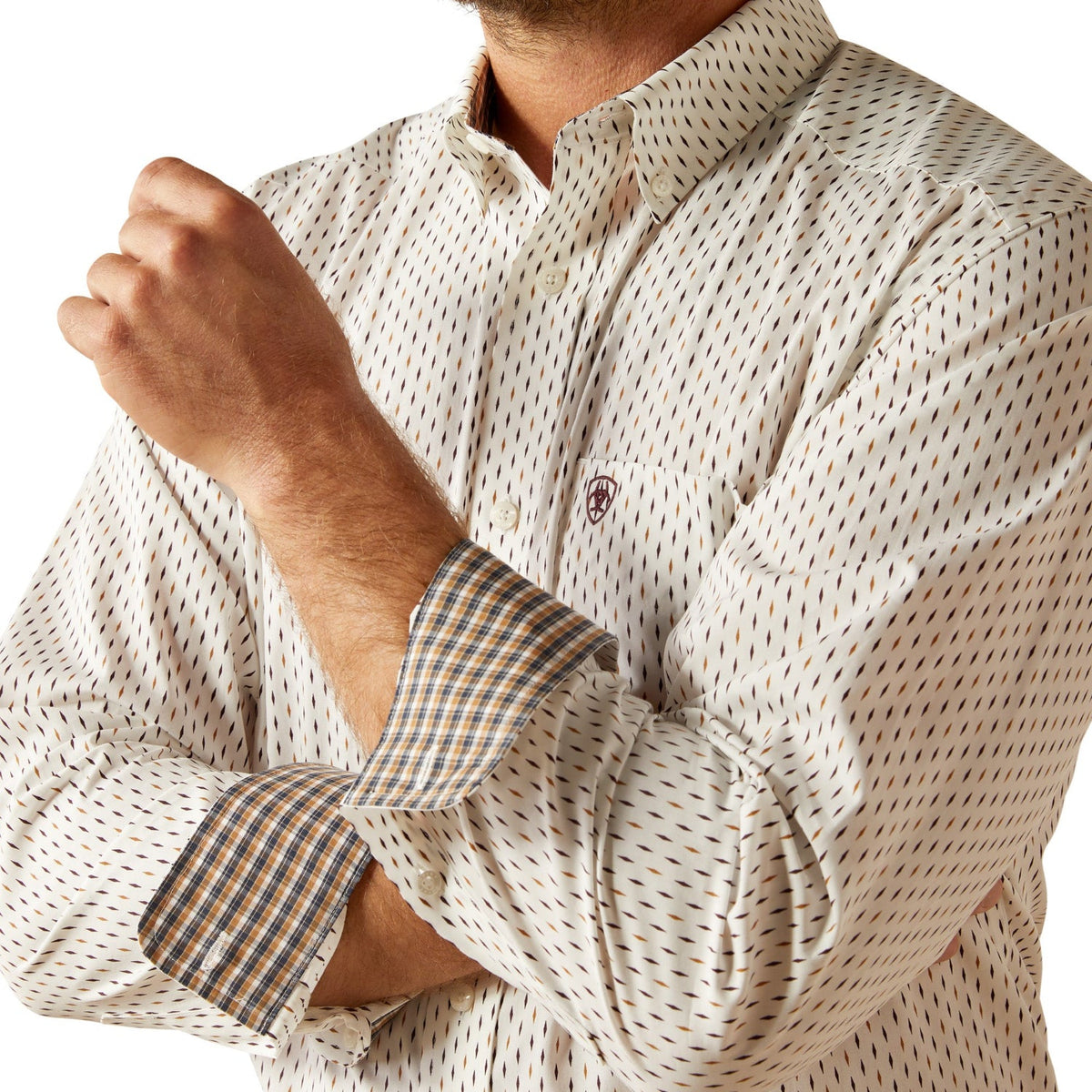 Ariat Men’s Wrinkle Free Izzy Classic Fit Shirt - White