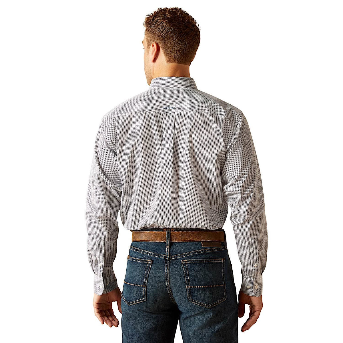 Ariat Men’s Wrinkle Free Wes Classic Fit Shirt - Peacoat