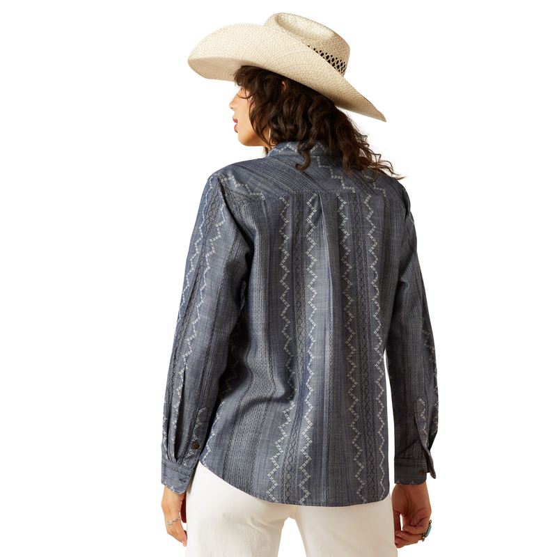 Ariat Women’s Billie Jean Shirt - Medium Blue Chambray
