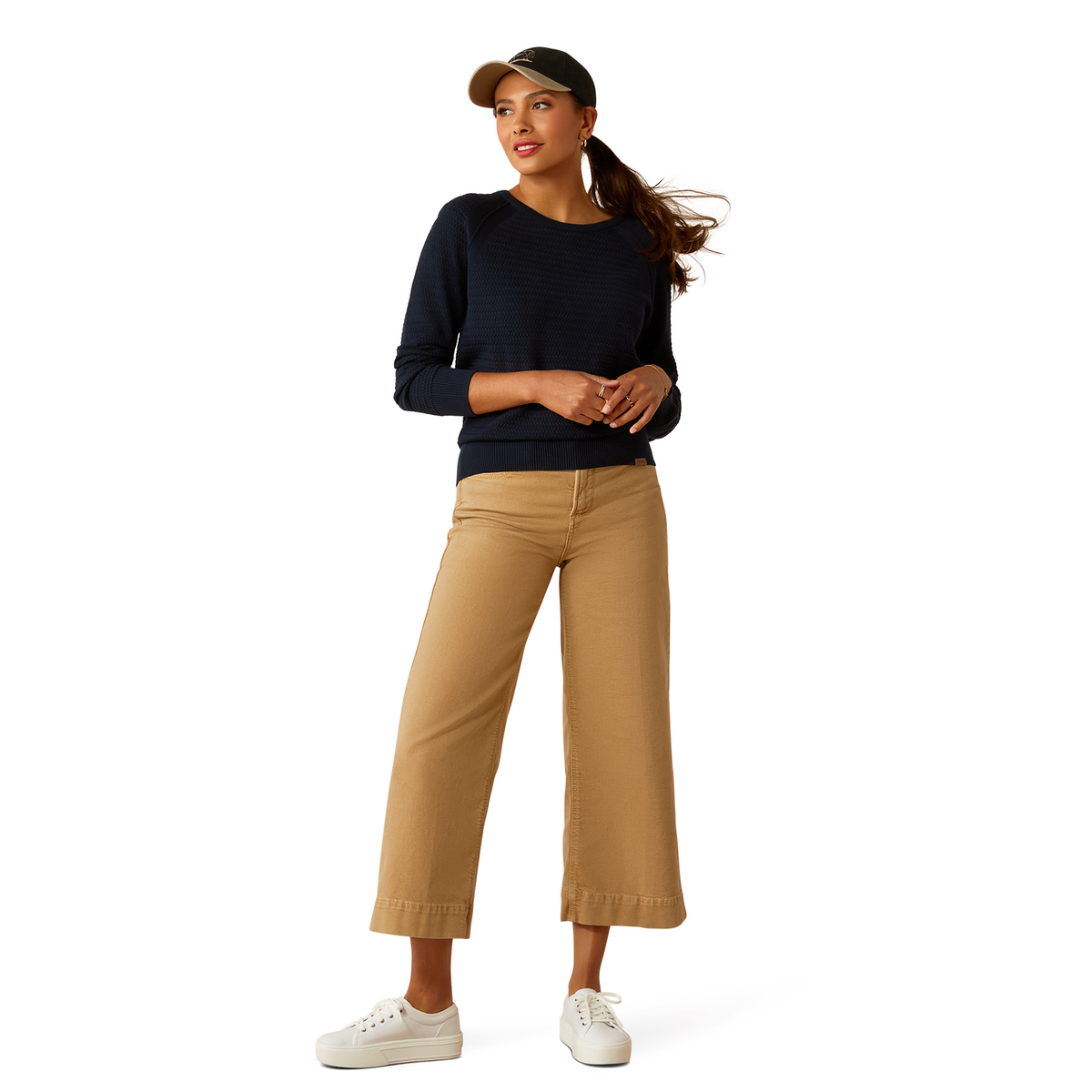 Ariat Women’s Cambeck Sweater - Navy - Ariat Womens Tops