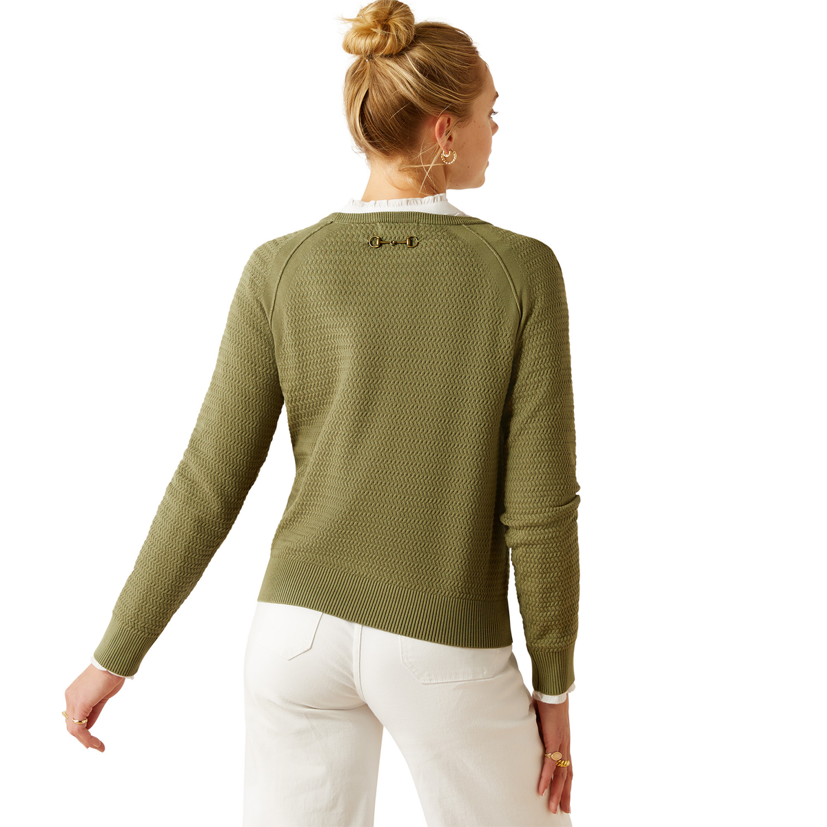 Ariat Women’s Cambeck Sweater - Oil Green - Ariat Womens Tops
