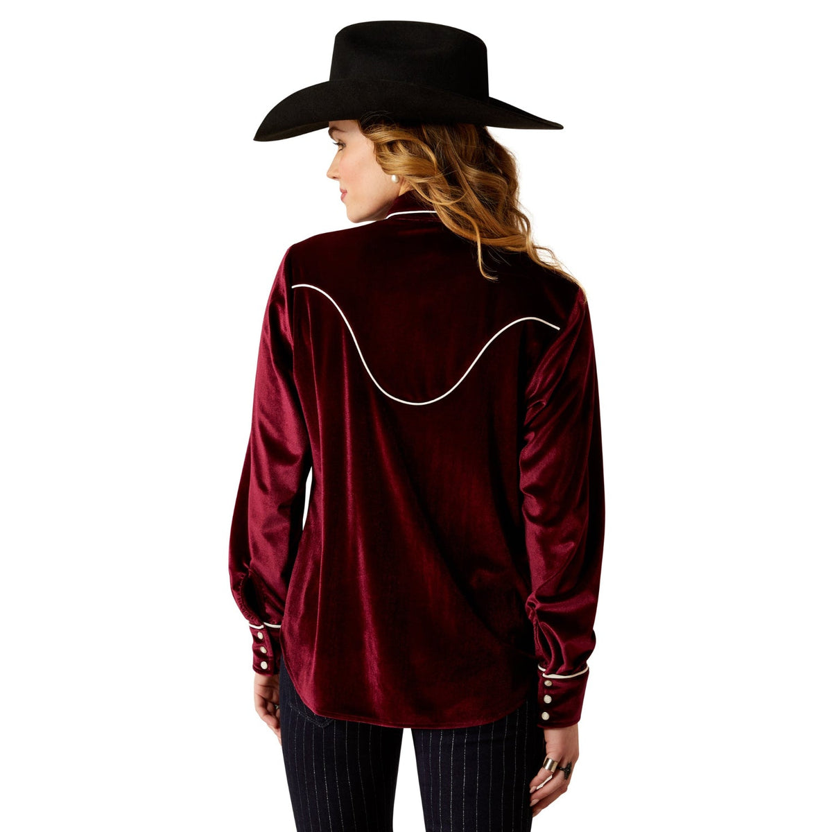 Ariat Women’s Casa Rosa Shirt - Burgundy