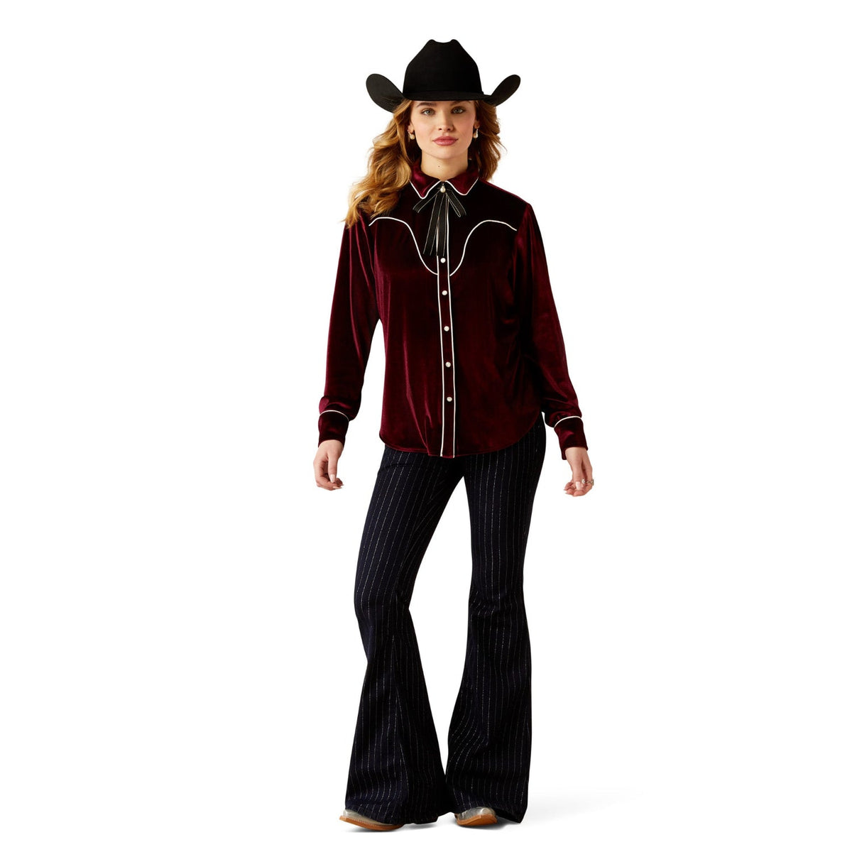 Ariat Women’s Casa Rosa Shirt - Burgundy