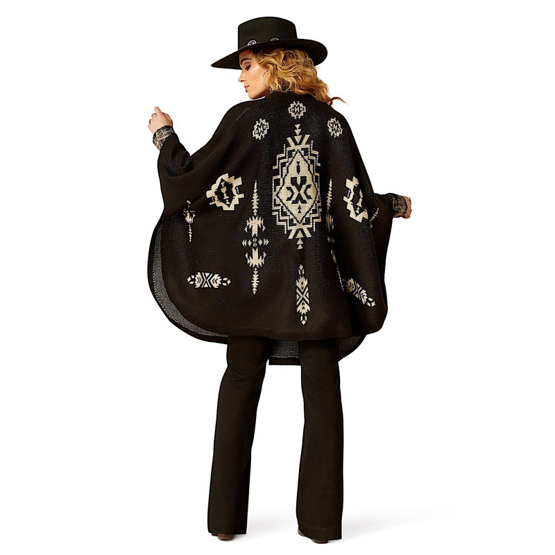 Ariat Women’s Delta Poncho - Black/Summer Sand