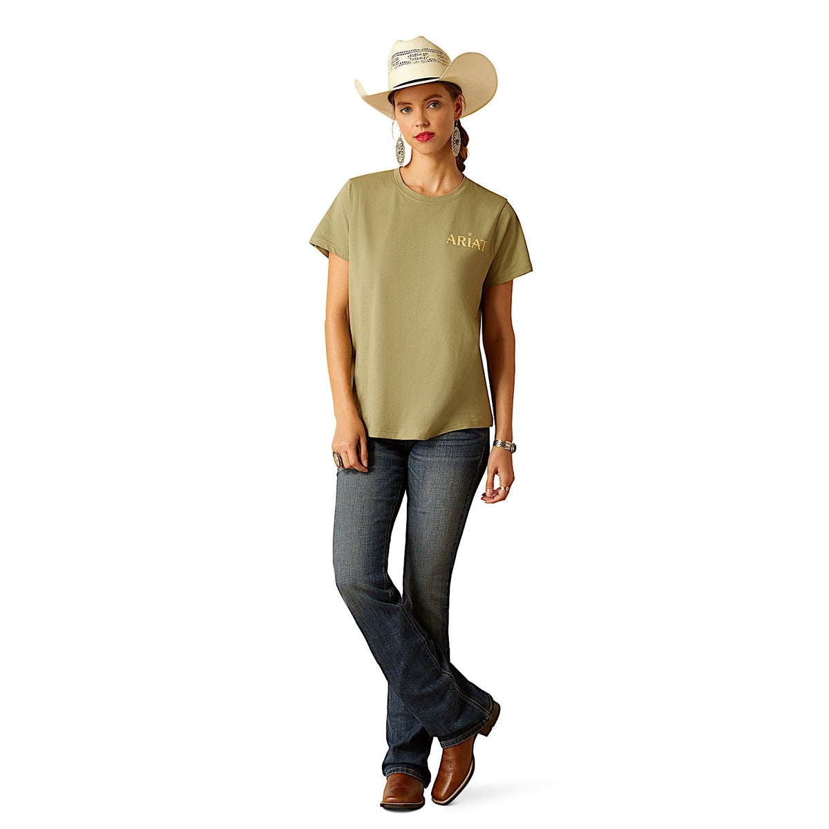 Ariat Women’s Desert Scene T-Shirt - Oil Green