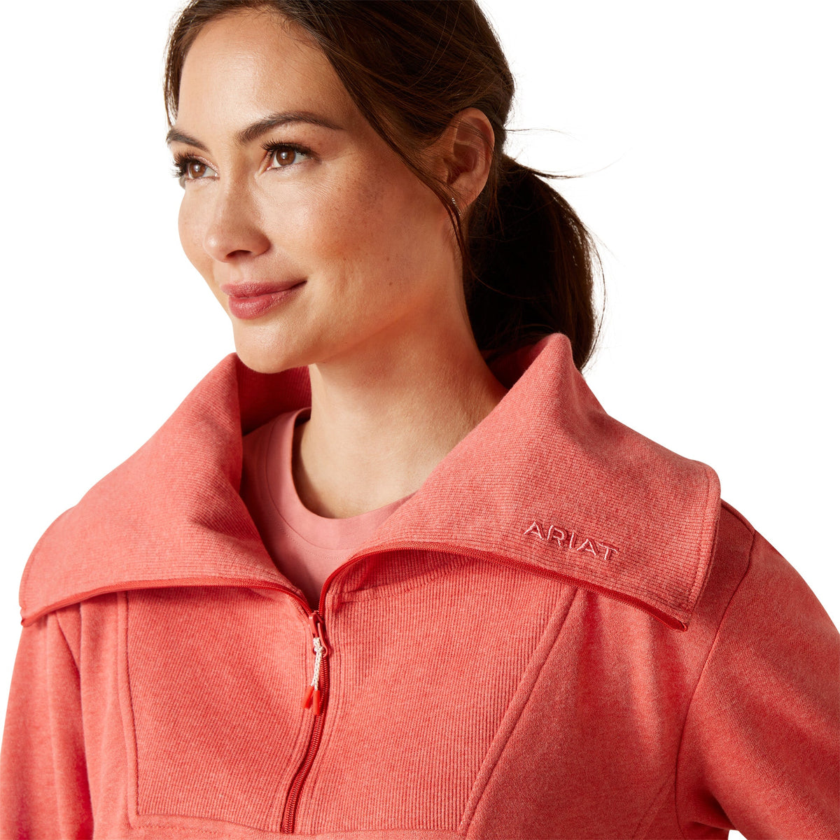 Ariat Women’s Fern 1/2 Zip Sweatshirt - Heathered Baked Apple