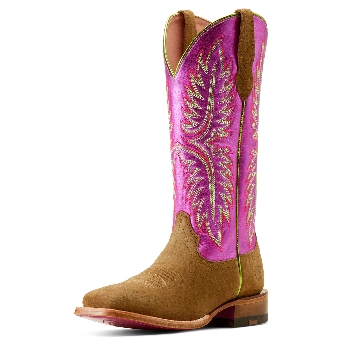 Ariat Women’s Frontier Calamity Boot - Jane Dijon Roughout/Electric Raspberry