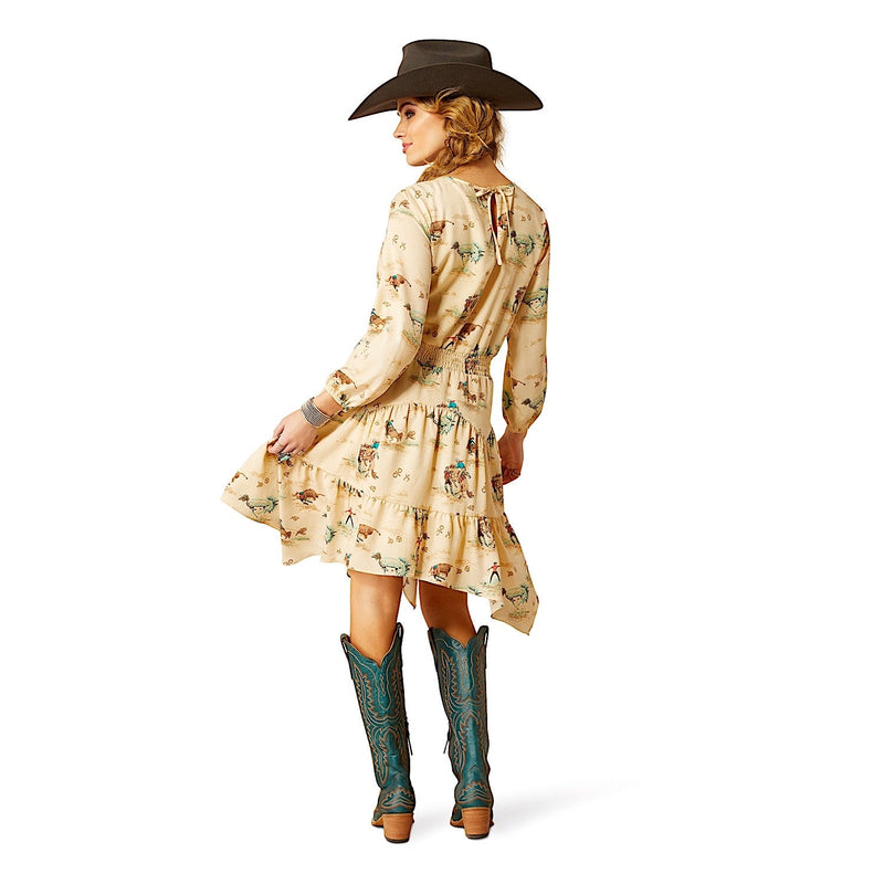 Ariat Women’s Handkerchief Dress - Retro Ranch Print