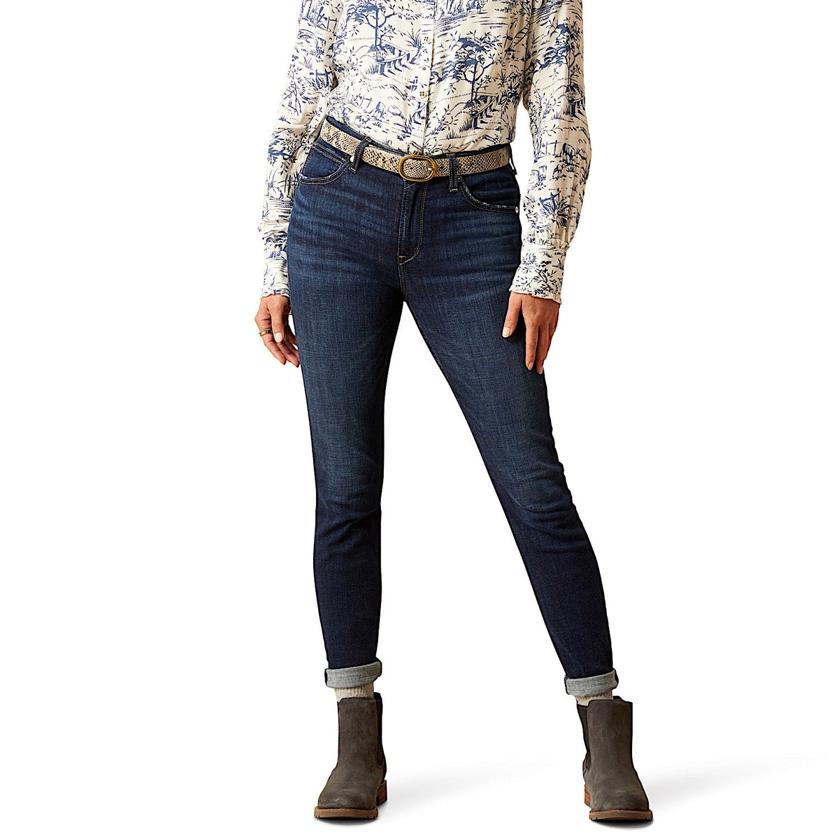 Ariat Women’s High Rise Bridle Skinny Jean - Puerto Rico