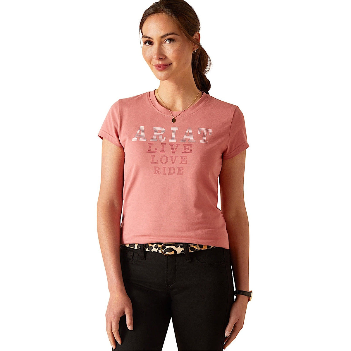 Ariat Women’s Live Love Ride T-Shirt - Dusty Rose