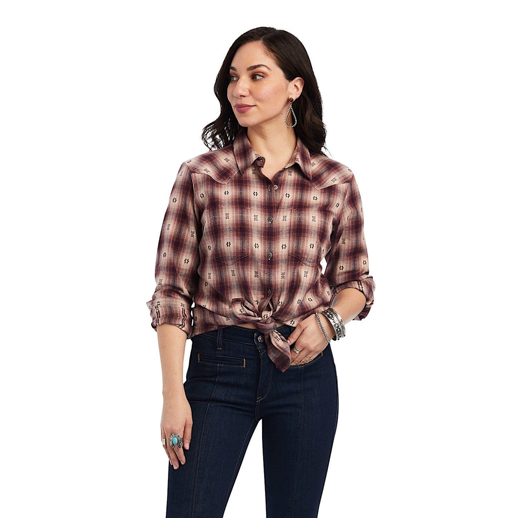 Women's Ariat R.E.A.L. Billie Jean Long Sleeve Shirt #10040603 | High