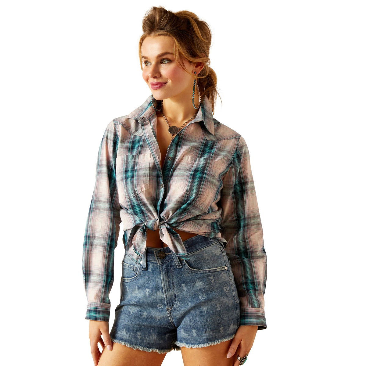 Ariat Women’s REAL Billie Jean Long Sleeve Shirt - Tomboy Plaid