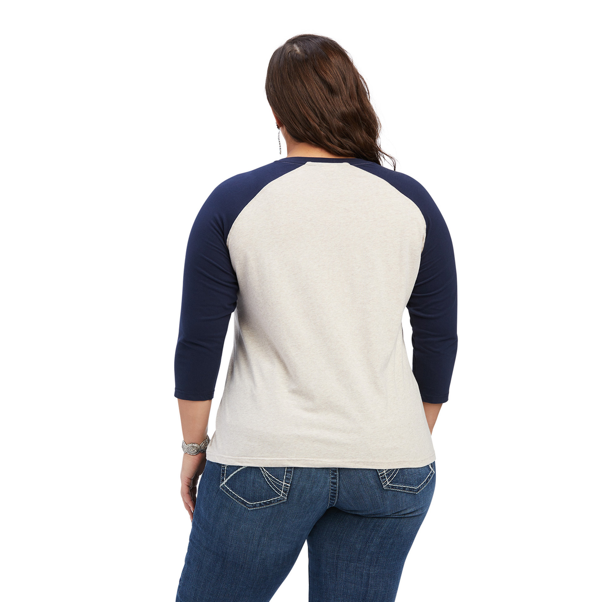 Ariat Womens REAL Sunrise Classic 3/4 Sleeve Shirt - Wheat Heather - Ariat Womens Tops