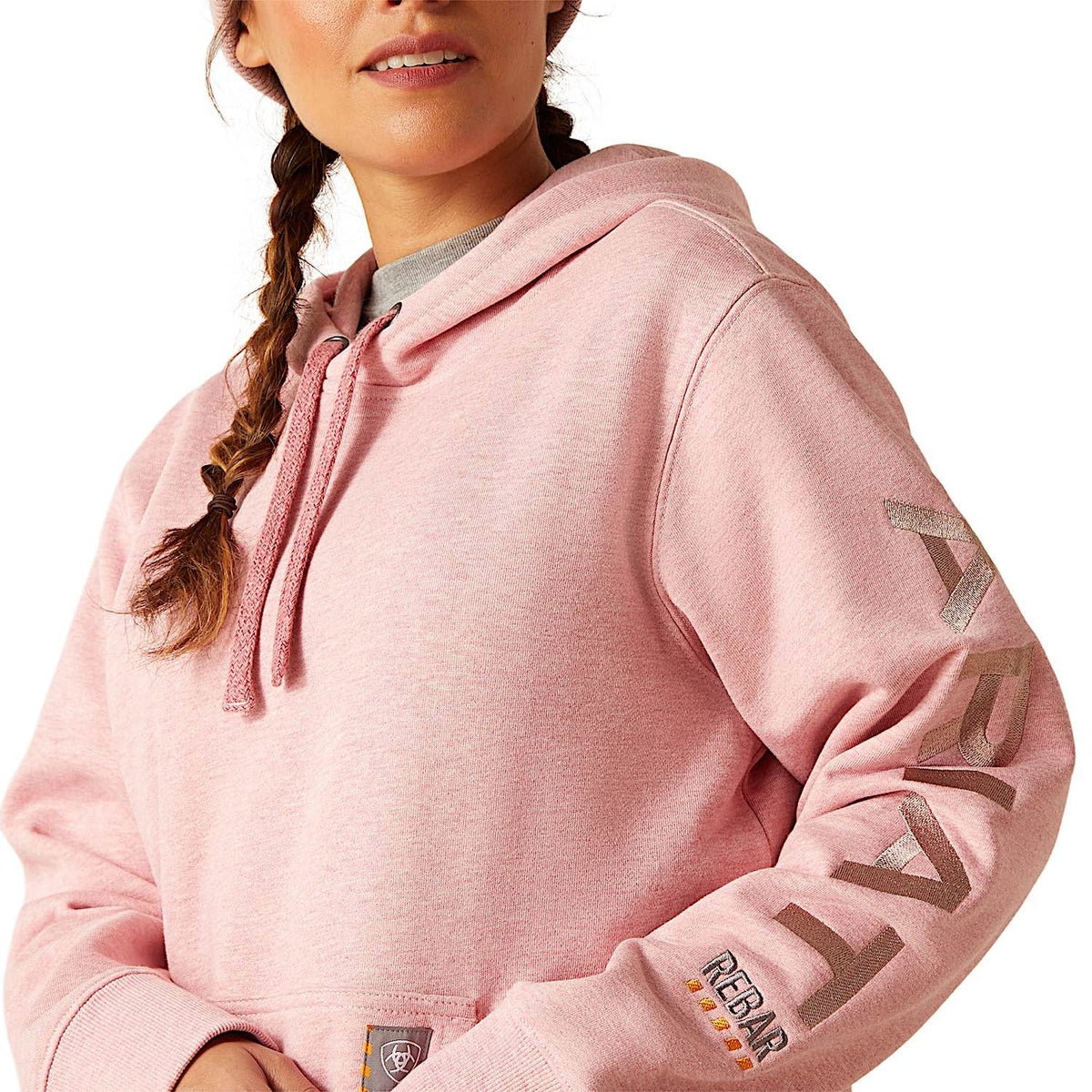 Ariat Women’s Rebar Graphic Hoodie - Mauve Glow Heather