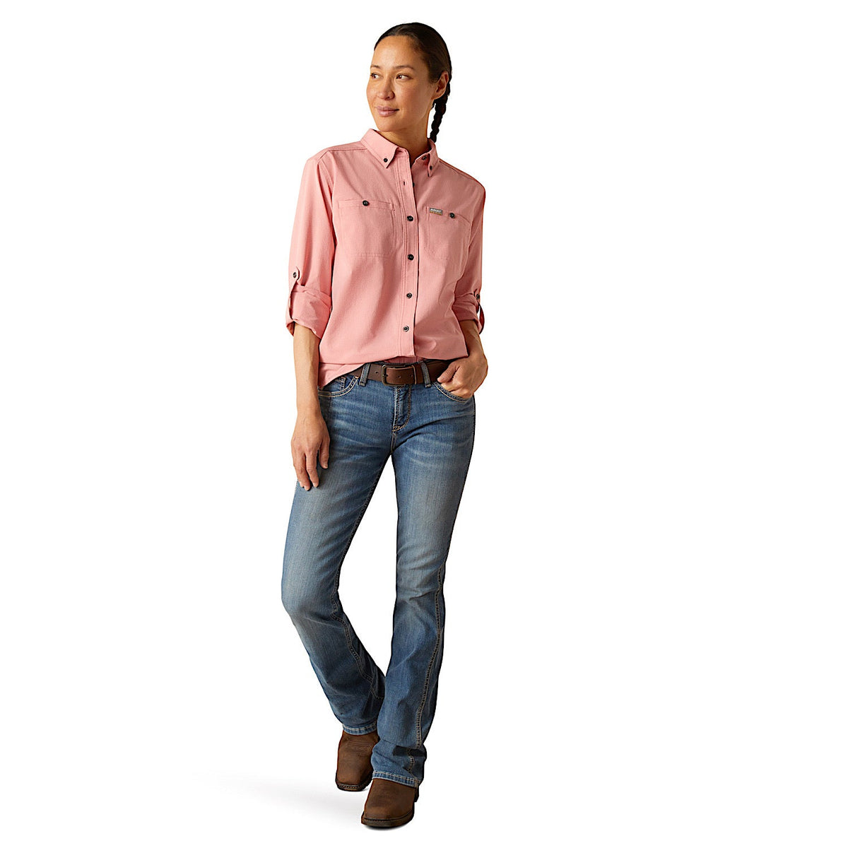 Ariat Women’s Rebar Made Tough 360 Airflow Durastretch Work Shirt - Mauveglow