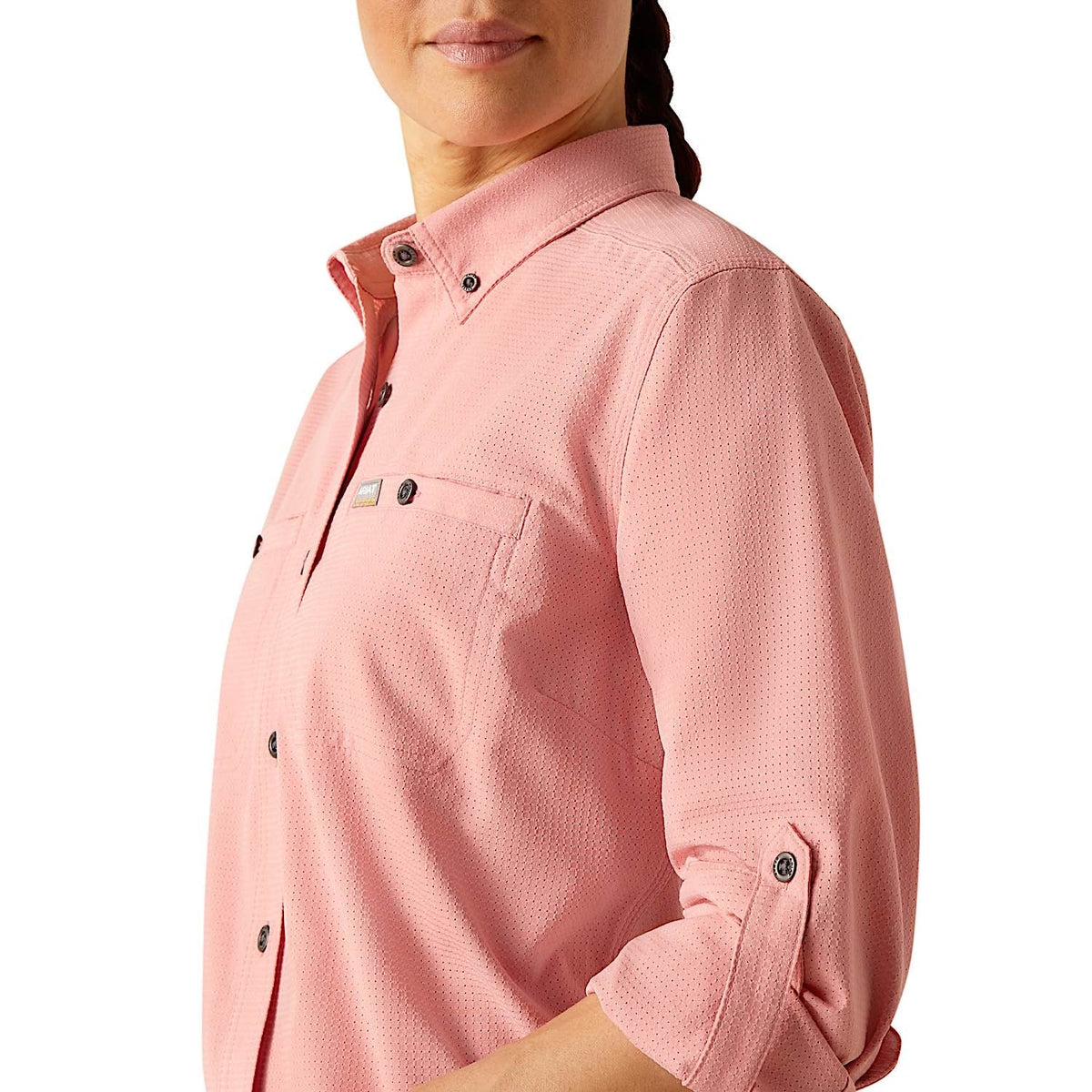 Ariat Women’s Rebar Made Tough 360 Airflow Durastretch Work Shirt - Mauveglow